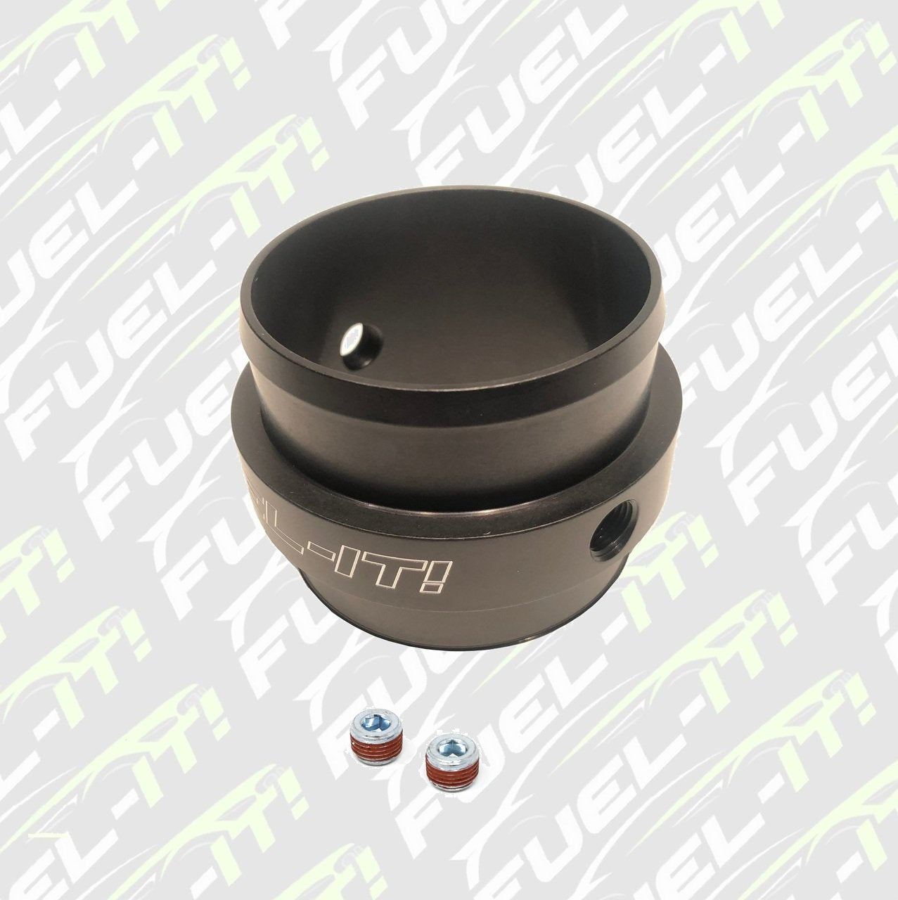 Fuel-It! 2.5" ID Billet Charge Pipe Coupler with Two 1/8" NPT/Methanol Injection Bungs
