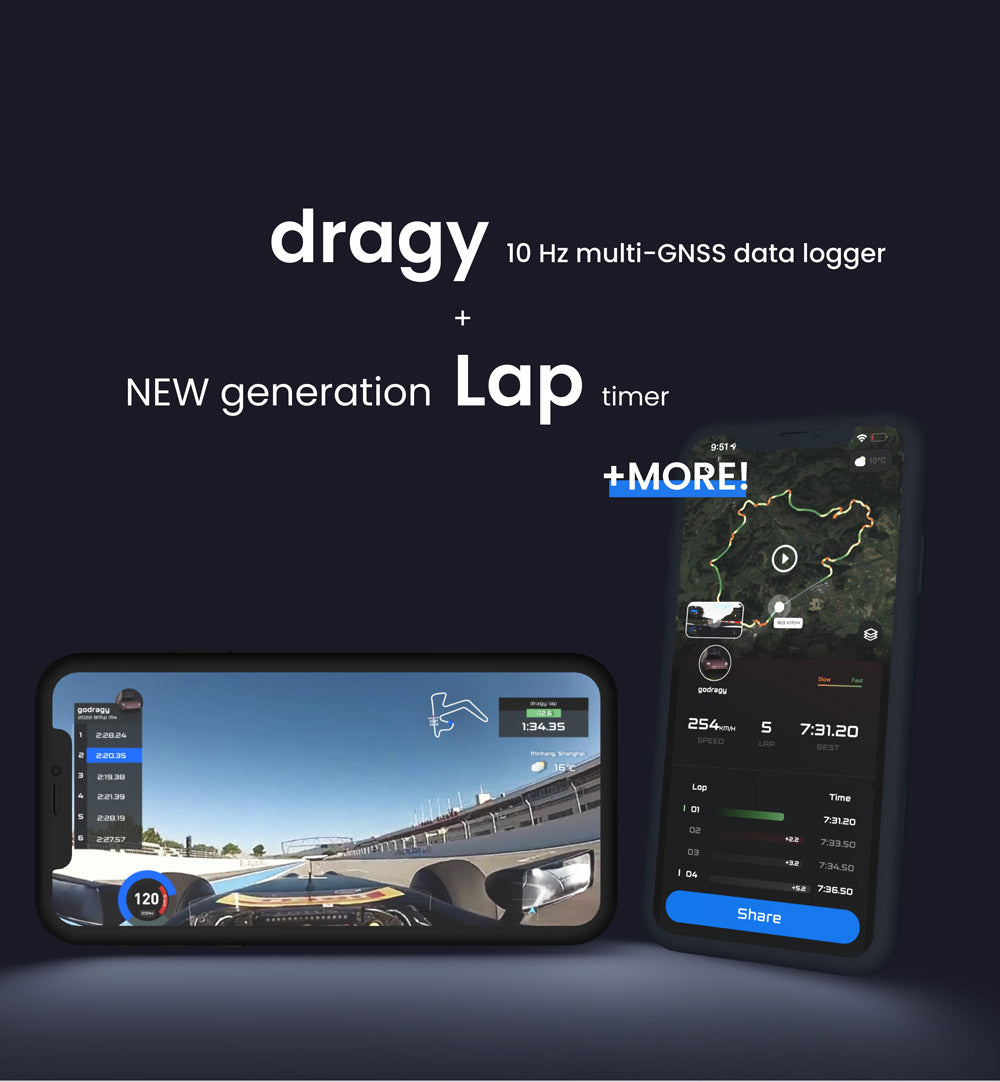 Dragy V2 (DRG70) GPS Based Performance Meter & Lap Timer